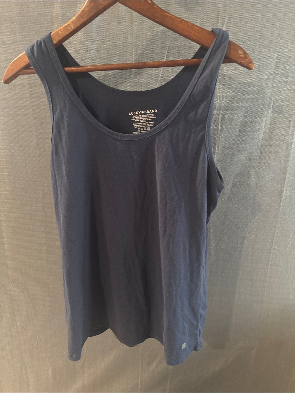 Lucky Brand Navy Blue Scoop Neck Tank Top